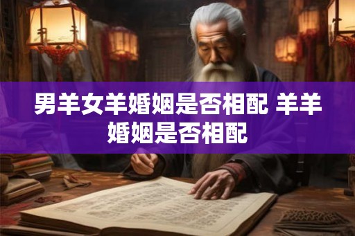 男羊女羊婚姻是否相配 羊羊婚姻是否相配