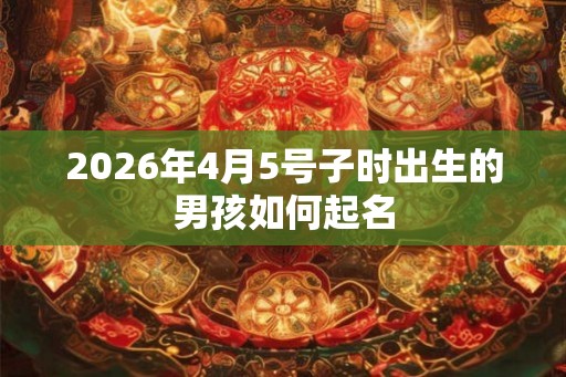 2026年4月5号子时出生的男孩如何起名