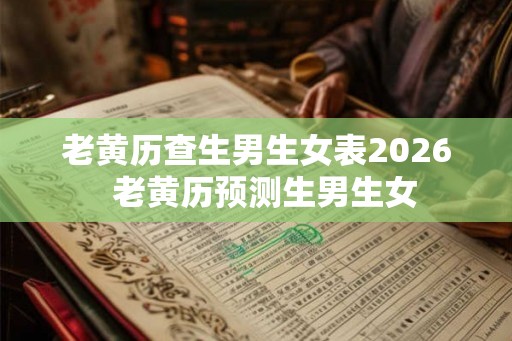 老黄历查生男生女表2026  老黄历预测生男生女
