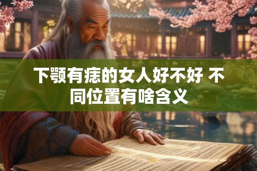 下颚有痣的女人好不好 不同位置有啥含义