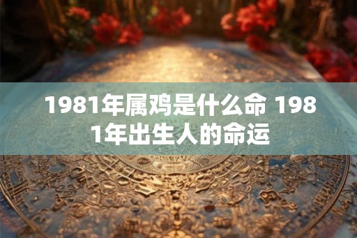 1981年属鸡是什么命 1981年出生人的命运