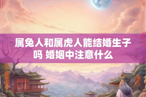属兔人和属虎人能结婚生子吗 婚姻中注意什么