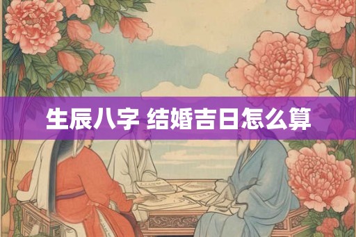 生辰八字 结婚吉日怎么算