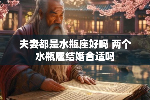 夫妻都是水瓶座好吗 两个水瓶座结婚合适吗