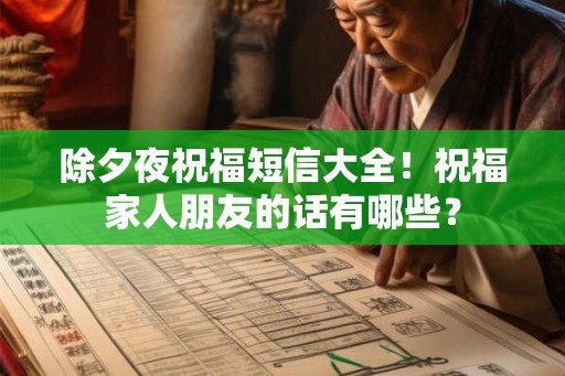 除夕夜祝福短信大全！祝福家人朋友的话有哪些？