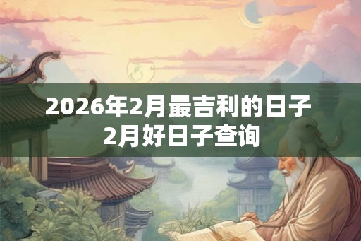 2026年2月最吉利的日子 2月好日子查询 2026年2月最吉利的日子 2月好日子查询