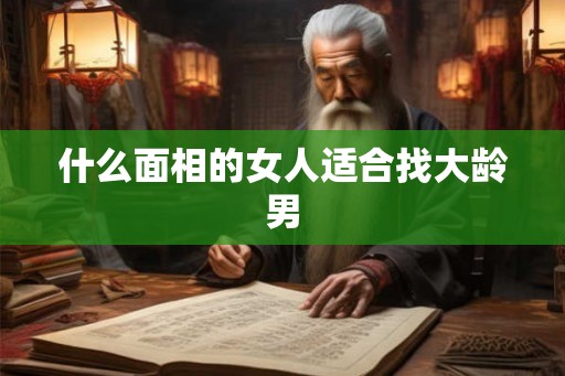 什么面相的女人适合找大龄男