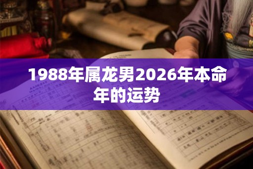 1988年属龙男2026年本命年的运势