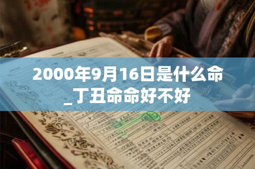 2000年9月16日是什么命_丁丑命命好不好