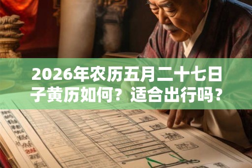2026年农历五月二十七日子黄历如何？适合出行吗？