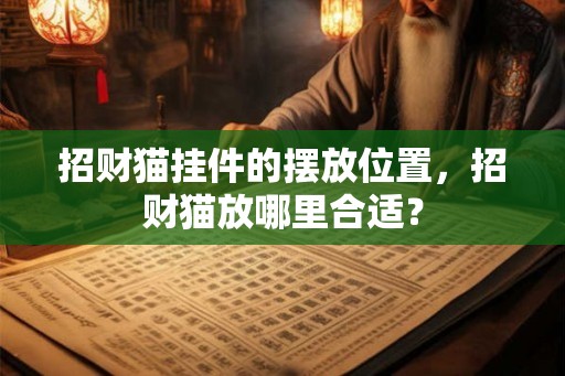 招财猫挂件的摆放位置，招财猫放哪里合适？