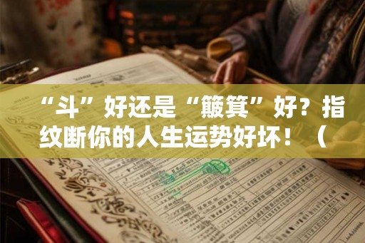 “斗”好还是“簸箕”好?指纹断你的人生运势好坏!(下) “斗”好还是“簸箕”好?指纹断你的人生运势好坏!(下)
