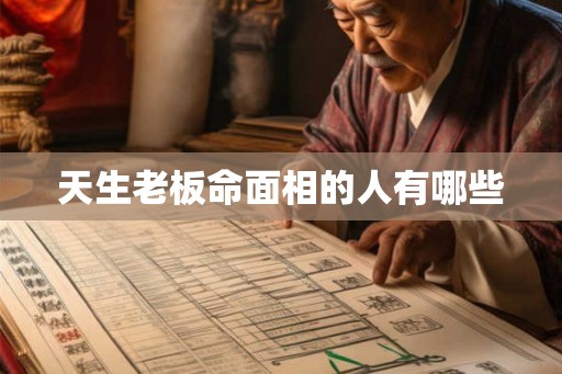 天生老板命面相的人有哪些