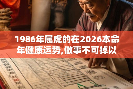 1986年属虎的在2026本命年健康运势,做事不可掉以轻心