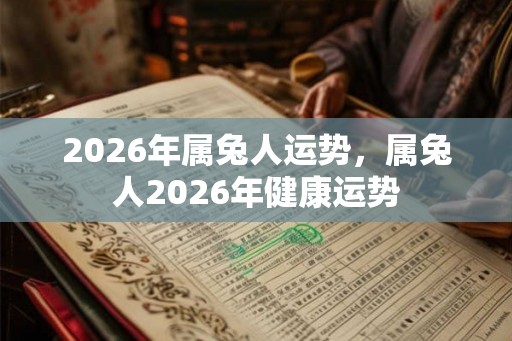 2026年属兔人运势，属兔人2026年健康运势
