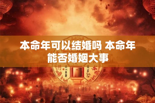 本命年可以结婚吗 本命年能否婚姻大事