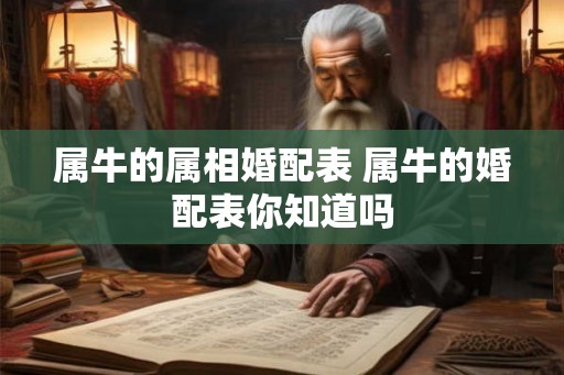 属牛的属相婚配表 属牛的婚配表你知道吗