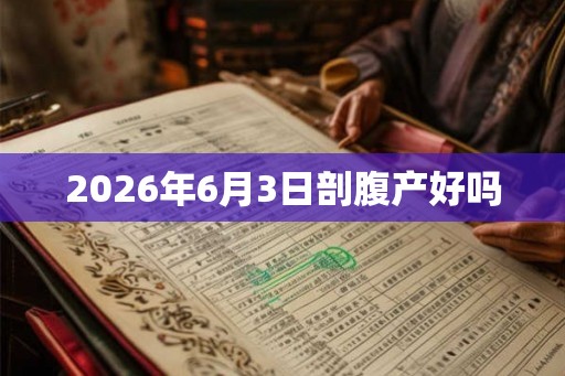 2026年6月3日剖腹产好吗