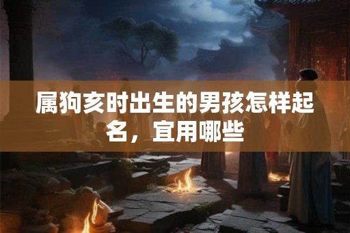 属狗亥时出生的男孩怎样起名,宜用哪些 属狗亥时出生的男孩怎样起名,宜用哪些