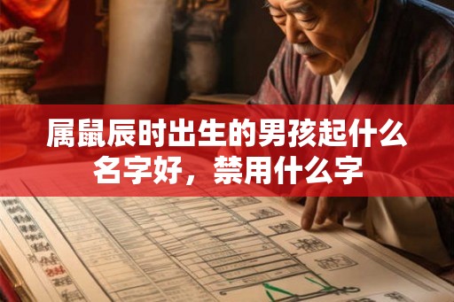 属鼠辰时出生的男孩起什么名字好,禁用什么字 属鼠辰时出生的男孩起什么名字好,禁用什么字