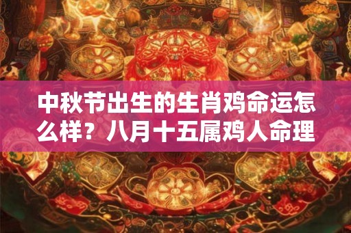 中秋节出生的生肖鸡命运怎么样？八月十五属鸡人命理解析！