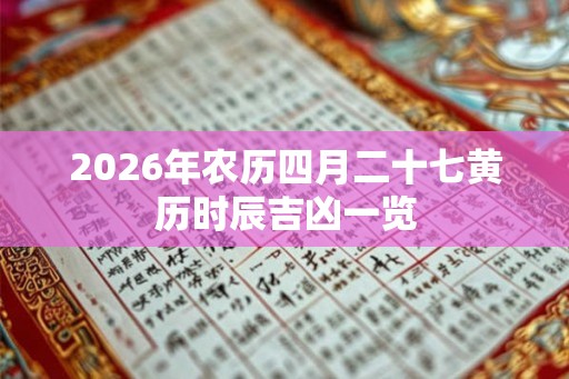 2026年农历四月二十七黄历时辰吉凶一览
