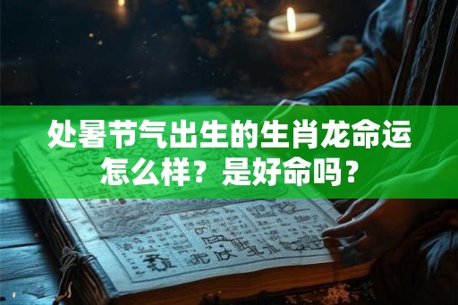 处暑节气出生的生肖龙命运怎么样？是好命吗？
