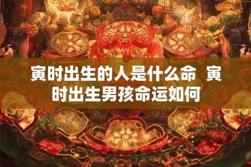 寅时出生的人是什么命  寅时出生男孩命运如何