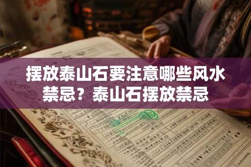 摆放泰山石要注意哪些风水禁忌？泰山石摆放禁忌