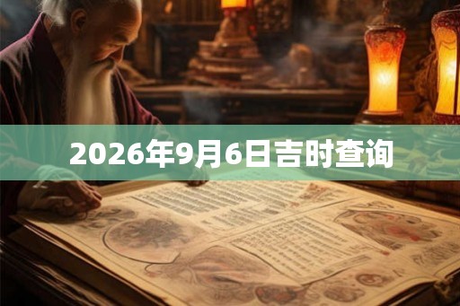 2026年9月6日吉时查询