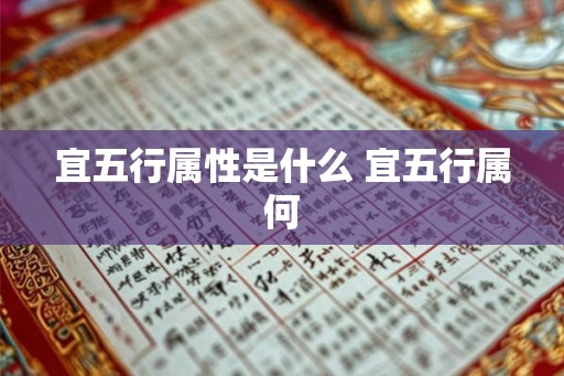 宜五行属性是什么 宜五行属何