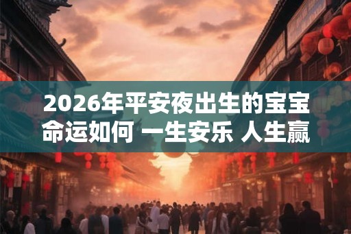 2026年平安夜出生的宝宝命运如何 一生安乐 人生赢家