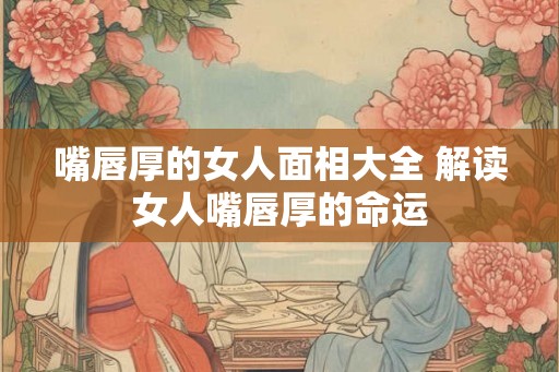 嘴唇厚的女人面相大全 解读女人嘴唇厚的命运