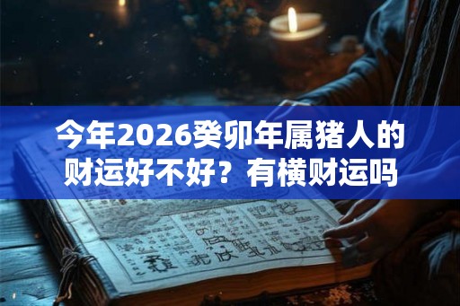 今年2026癸卯年属猪人的财运好不好？有横财运吗