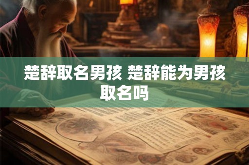 楚辞取名男孩 楚辞能为男孩取名吗