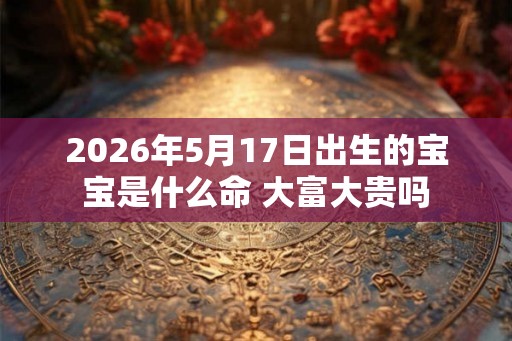 2026年5月17日出生的宝宝是什么命 大富大贵吗