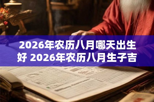 2026年农历八月哪天出生好 2026年农历八月生子吉日