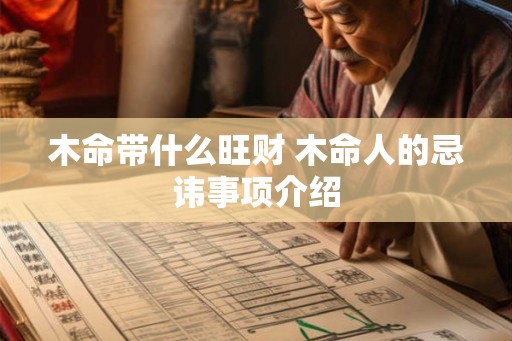 木命带什么旺财 木命人的忌讳事项介绍