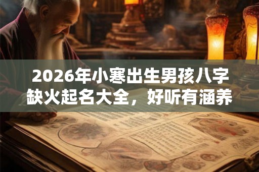 2026年小寒出生男孩八字缺火起名大全，好听有涵养的名字