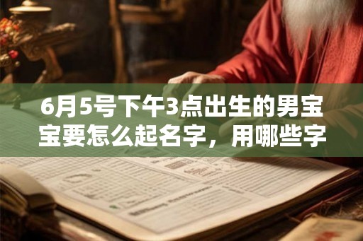 6月5号下午3点出生的男宝宝要怎么起名字，用哪些字好