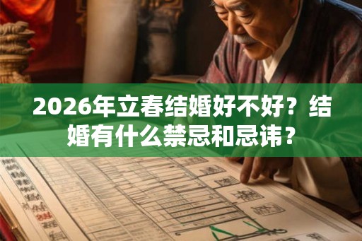 2026年立春结婚好不好?结婚有什么禁忌和忌讳? 2026年立春结婚好不好?结婚有什么禁忌和忌讳?