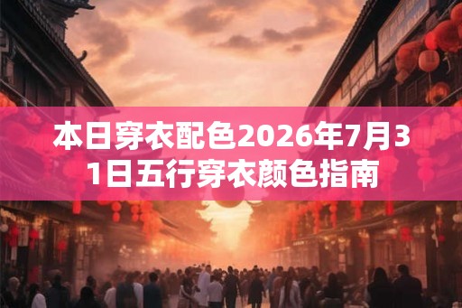 本日穿衣配色2026年7月31日五行穿衣颜色指南 本日穿衣配色2026年7月31日五行穿衣颜色指南