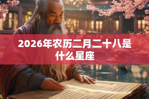2026年农历二月二十八是什么星座