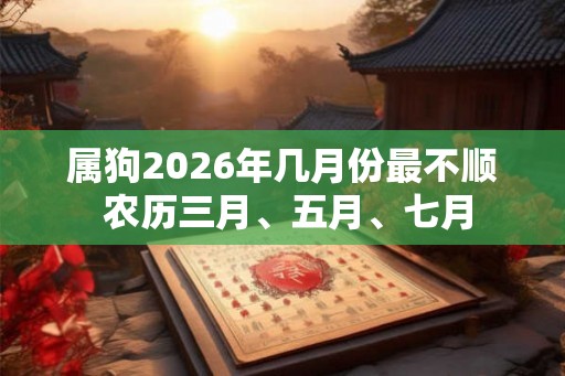 属狗2026年几月份最不顺 农历三月、五月、七月