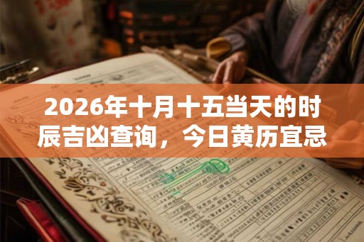 2026年十月十五当天的时辰吉凶查询,今日黄历宜忌分析 2026年十月十五当天的时辰吉凶查询,今日黄历宜忌分析