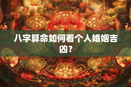 八字算命如何看个人婚姻吉凶？