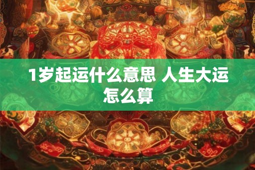 1岁起运什么意思 人生大运怎么算