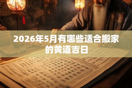 2026年5月有哪些适合搬家的黄道吉日