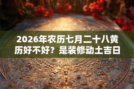 2026年农历七月二十八黄历好不好？是装修动土吉日吗？
