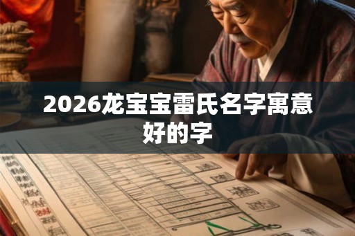 2026龙宝宝雷氏名字寓意好的字